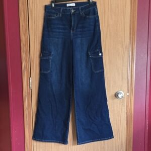 YMI Wide-Leg Blue Jeans